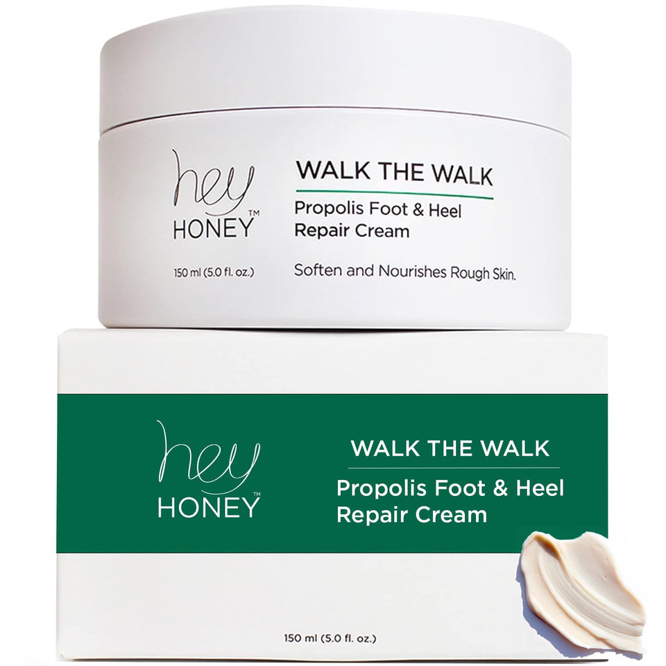 Hey Honey front packaging showing 5 oz jar and clear benefits