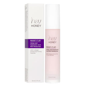 Hey Honey jar on bathroom counter in lifestyle scene conveying everyday routine use