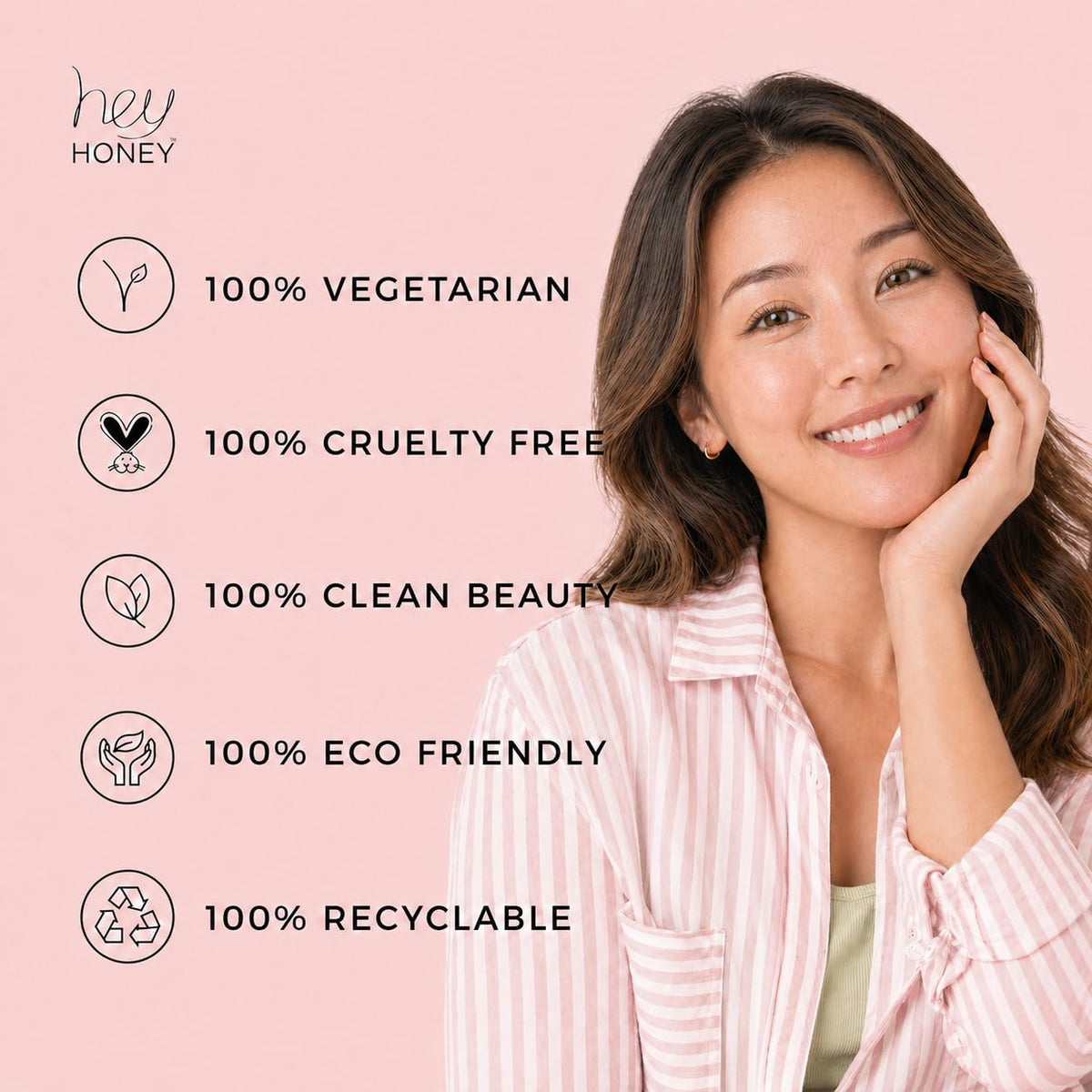 Hey Honey primer on vanity lifestyle scene conveying radiant skin prep benefits