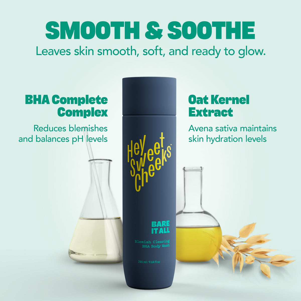 HEY SWEET CHEEKS in-shower lifestyle rinsing away impurities