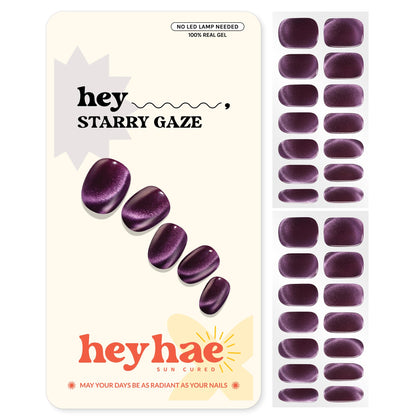 heyhae front packaging showing purple cat-eye design and included tools benefit: clear product overview