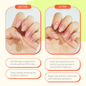 heyhae in use removing gel strip showing gentle lift and reduced nail stress