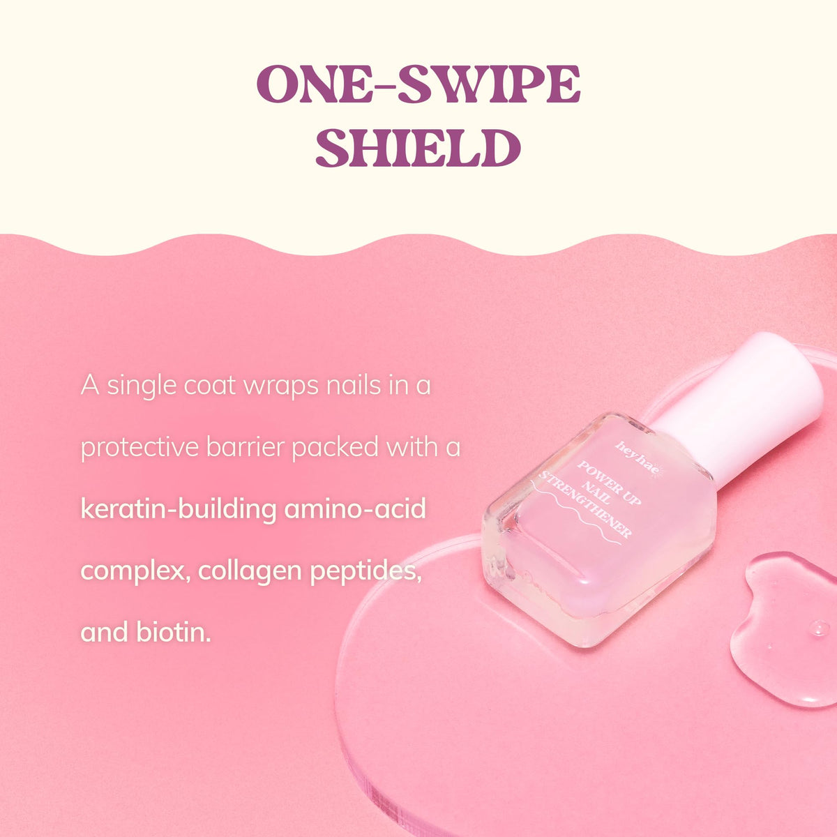 heyhae label ingredients panel highlighting biotin for supportive care