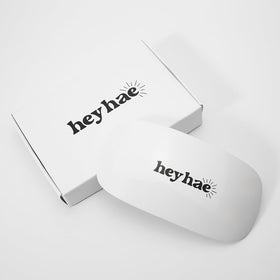 heyhae LED array close-up displaying 365nm and 405nm diodes for even, fast curing