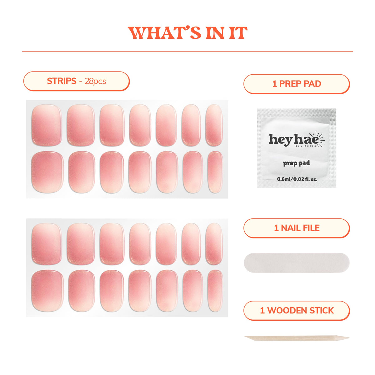 heyhae strip application on nail showing easy, precise placement
