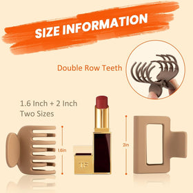 HFLYJPYW close-up of double-row teeth demonstrating secure grip for fine hair