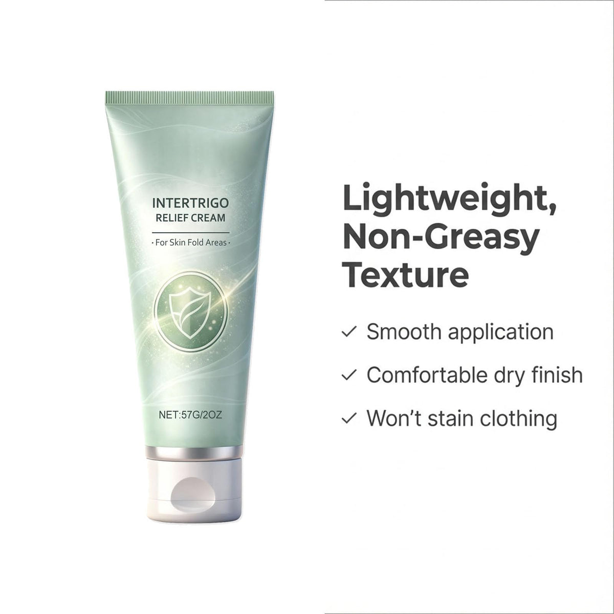 Hglyxoae applying cream to inner thigh showing breathable moisture control