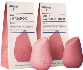 HiBAR front packaging showing eco-friendly curl care benefits