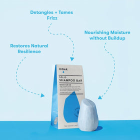 HIBAR ingredients display with coconut and vitamin B5 for nourishment