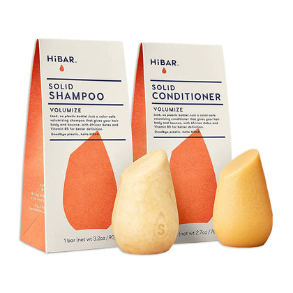 HIBAR front packaging showing compact volumize bars and eco benefits