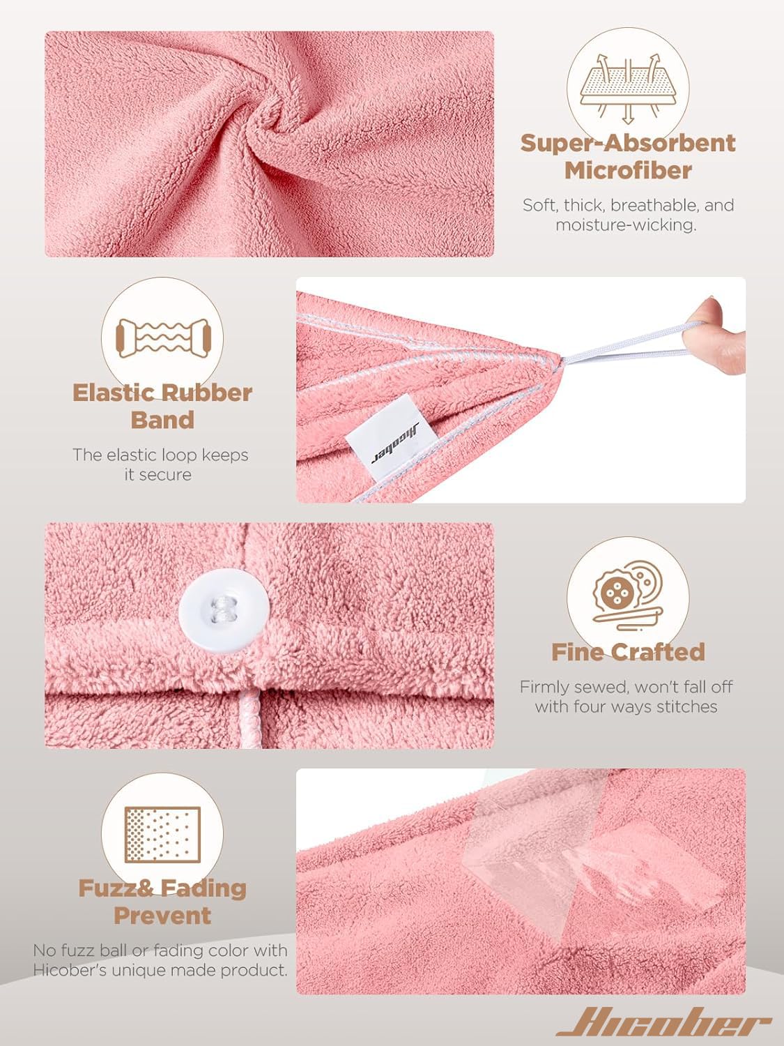 Hicober button-and-loop detail proving secure wrap and hands-free convenience