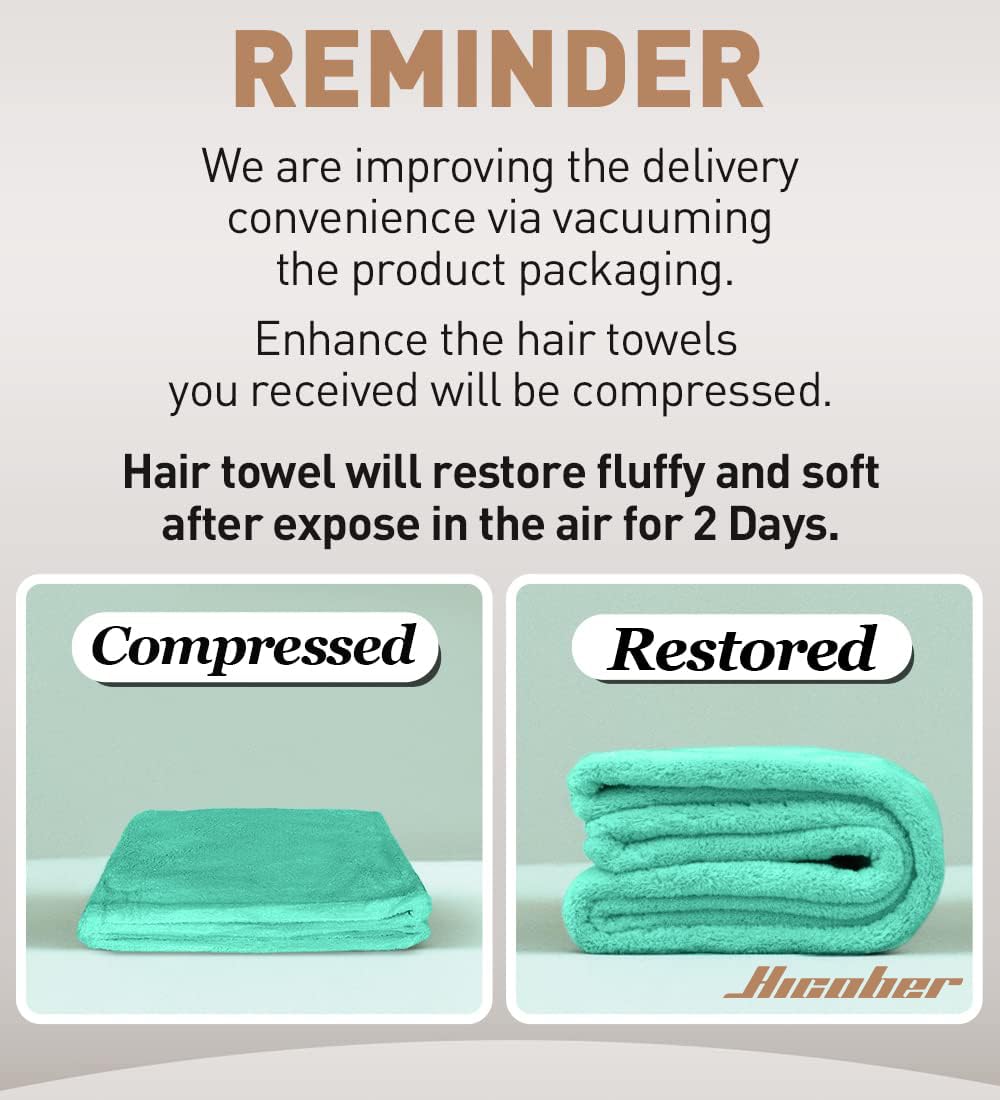 Hicober turbans folded compactly for travel showing space-saving advantage