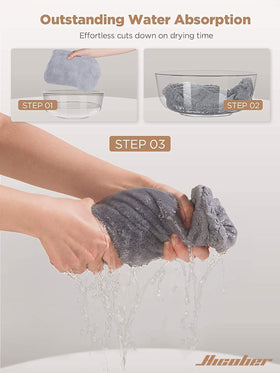 Hicober stacked turbans compressed for travel and space-saving convenience
