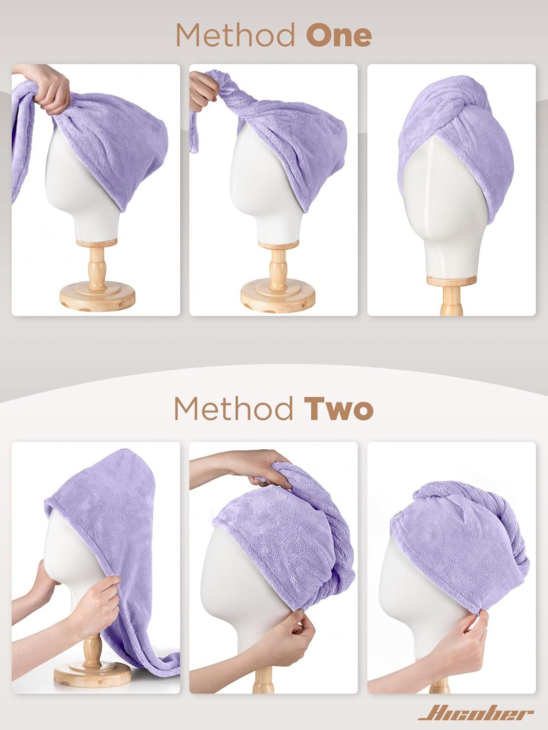Hicober rolled turban inside travel bag showing portability benefit