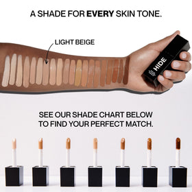 HIDE concealer doe-foot applicator demonstrating precise application benefit