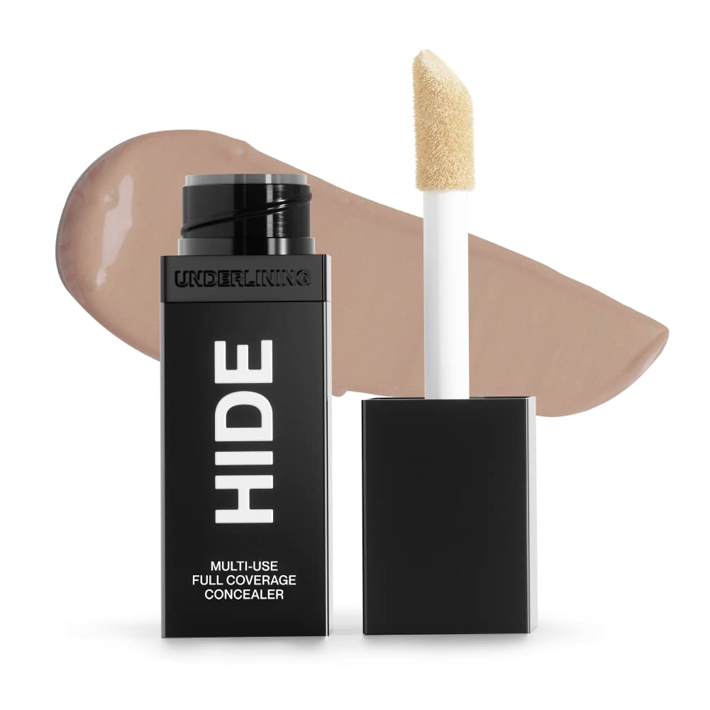 HIDE concealer front packaging showing shade and bottle benefit longwear