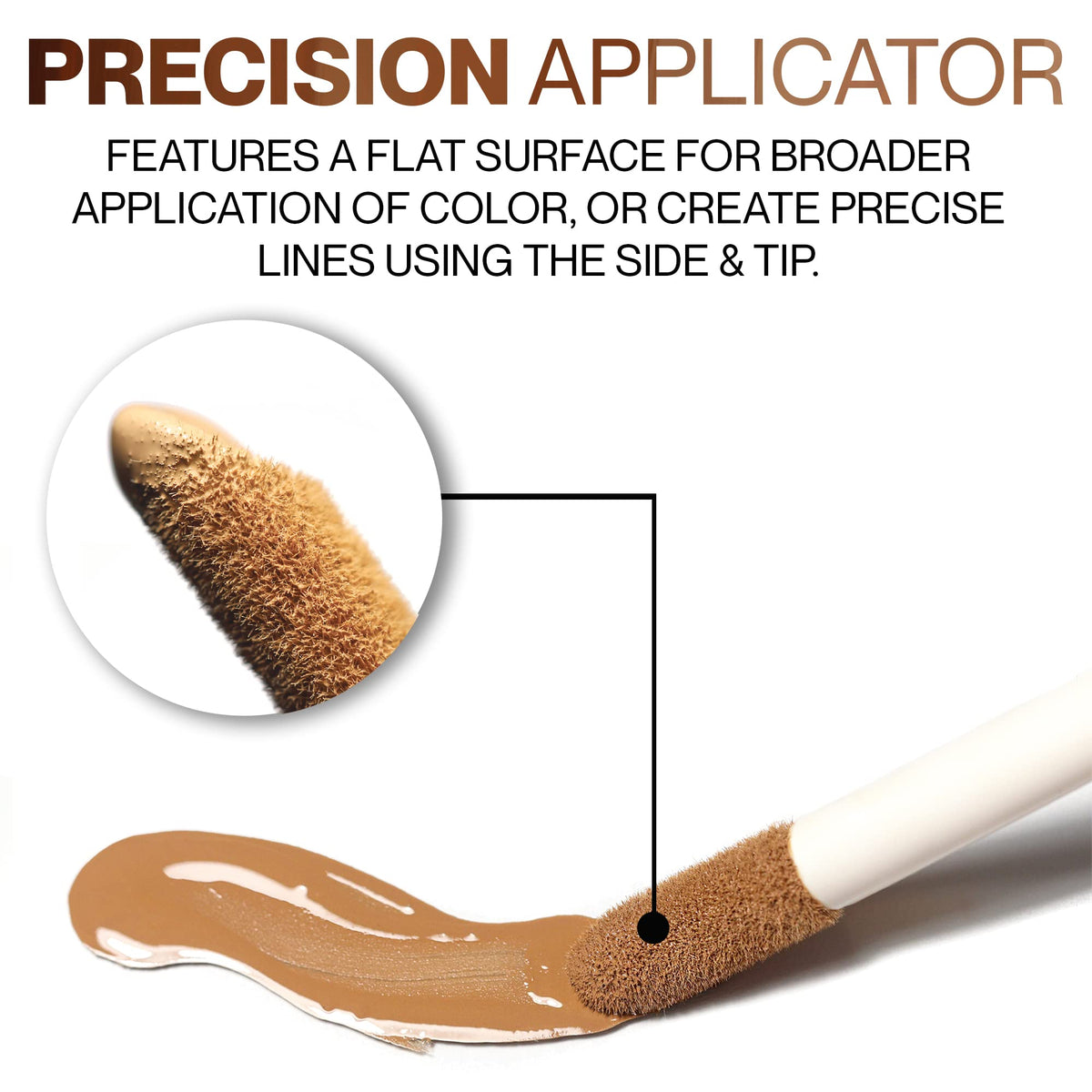HIDE concealer label close-up listing ingredients and gentle formula benefit
