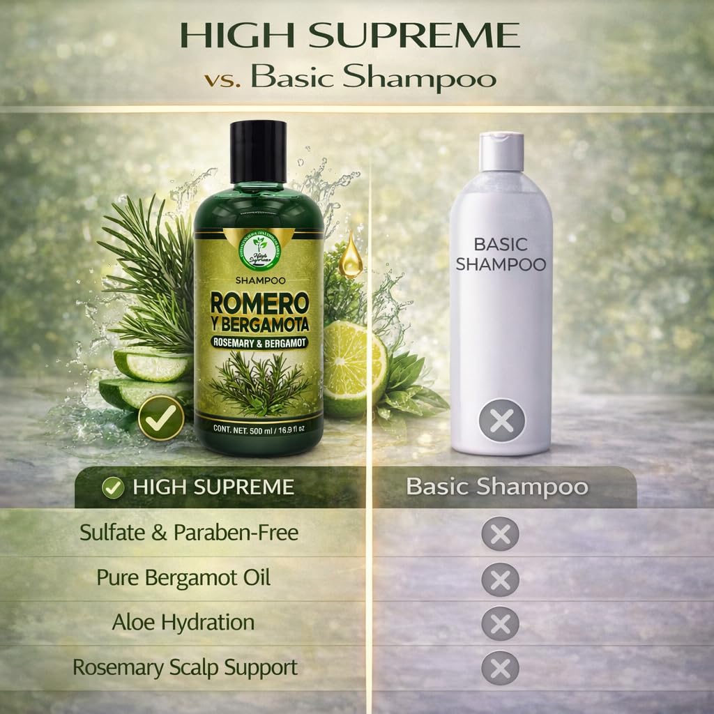 HIGH SUPREME bergamot fruit and oil showcasing natural shine benefit