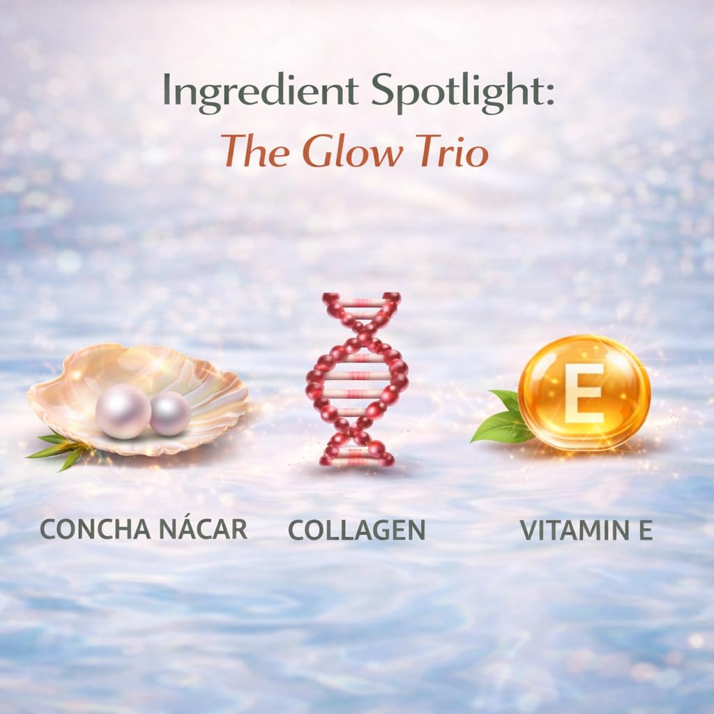 HIGH SUPREME close-up of concha nácar extract ingredient, emphasizing natural radiance support
