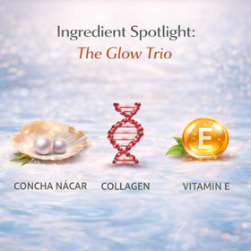 HIGH SUPREME close-up of concha nácar extract ingredient, emphasizing natural radiance support