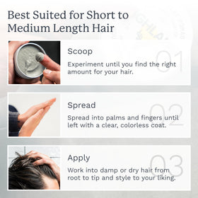 Highland styled short haircut demonstrating natural volume and low shine