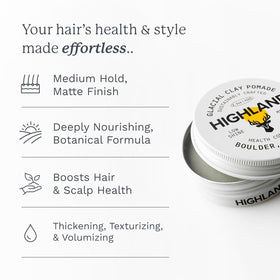 Highland The Wash Botanical Cleanser label close-up highlighting sulfate-free benefits