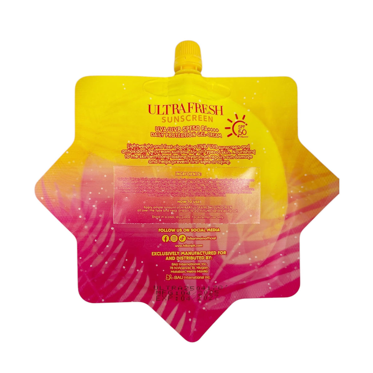 HikariSkin gel-cream texture close-up highlighting lightweight, hydrating feel