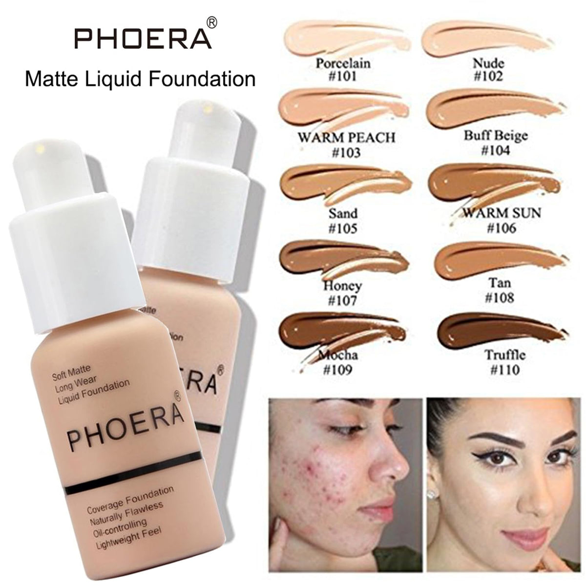 Hilareco PHOERA cream texture close-up demonstrating smooth, matte coverage and hydration balance