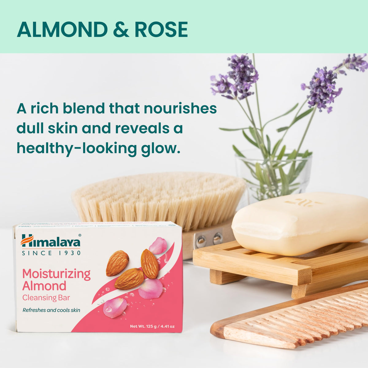 Himalaya almond bar label and ingredients view showing clean formulation