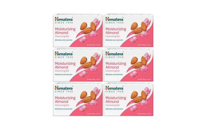 Himalaya almond cleansing bar front packaging showing product and benefits