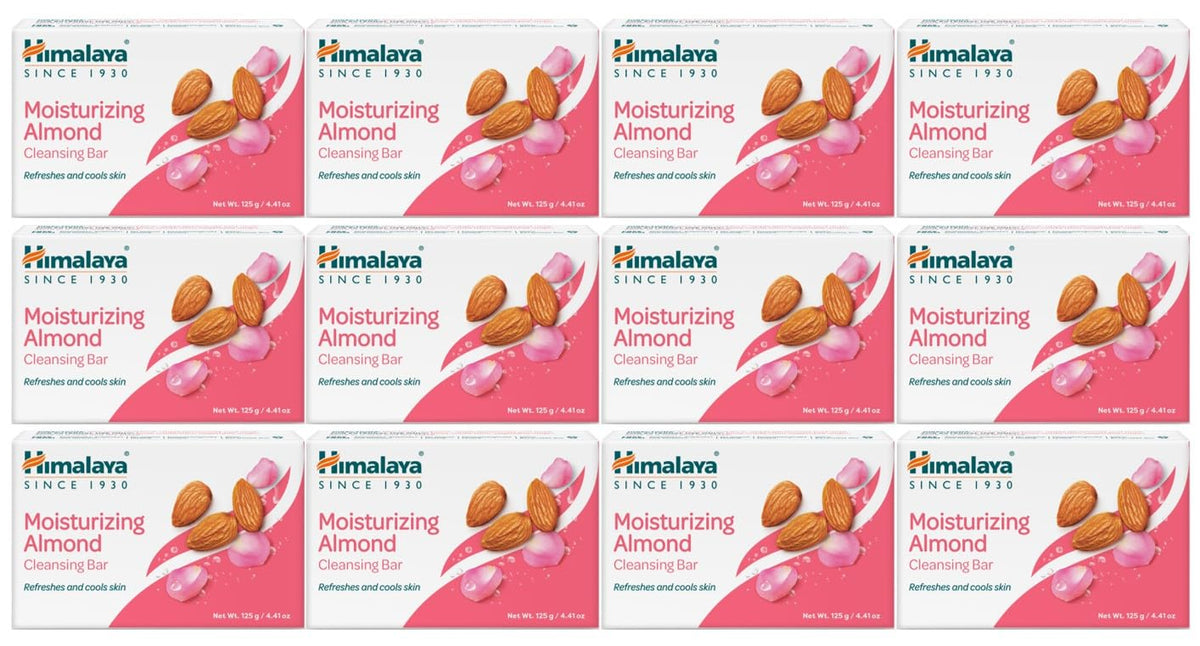 Himalaya almond cleansing bar front packaging showing product and benefits