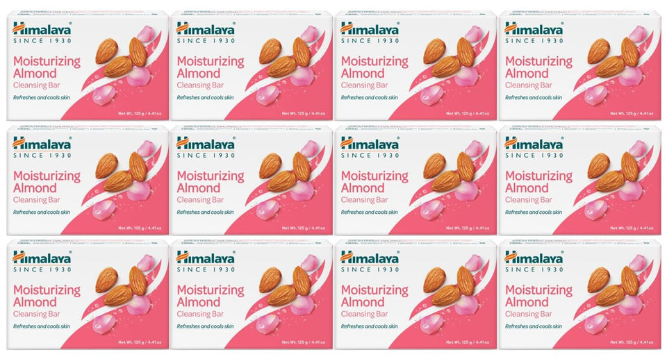 Himalaya almond cleansing bar front packaging showing product and benefits