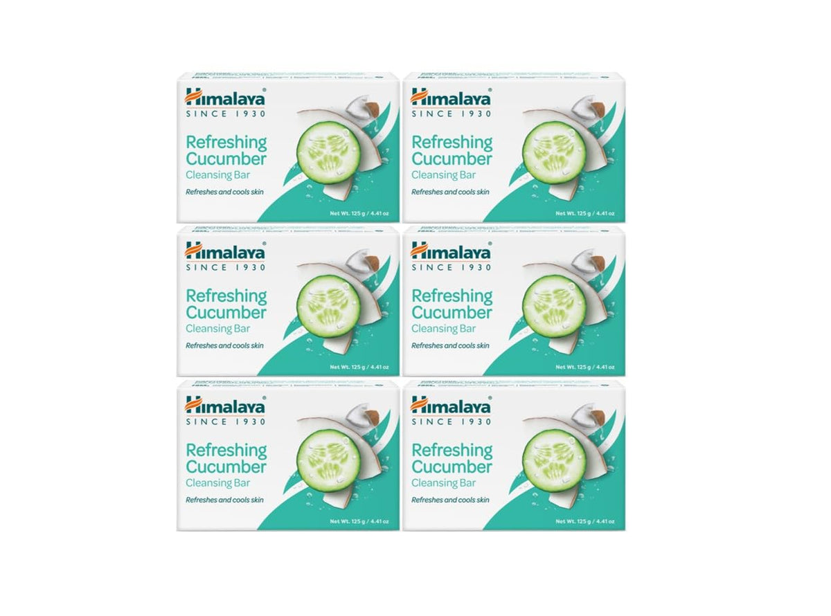 Himalaya front packaging of cucumber cleansing bar showing clean branding and benefits