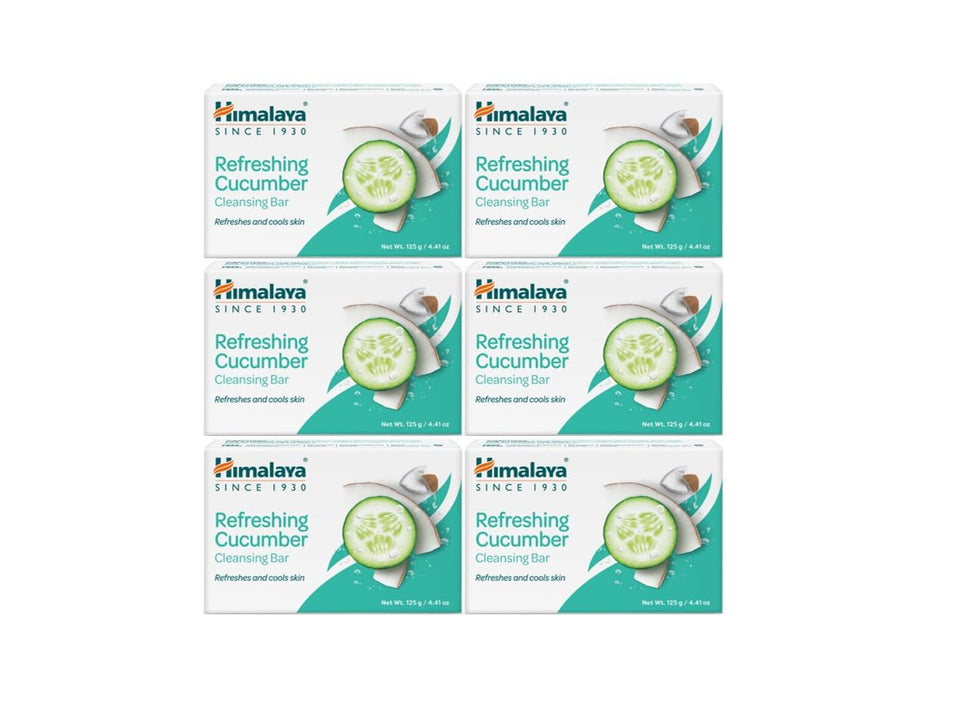 Himalaya front packaging of cucumber cleansing bar showing clean branding and benefits