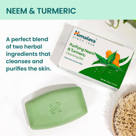 Himalaya soap creating rich lather on hand for gentle cleansing