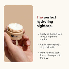 hims morning skin after use showing smoother hydrated complexion benefit