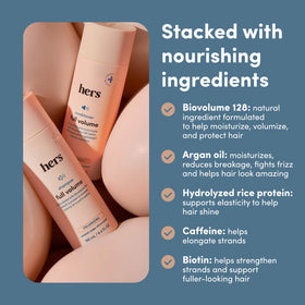 HIMS & HERS conditioner creamy pour showing hydration benefit