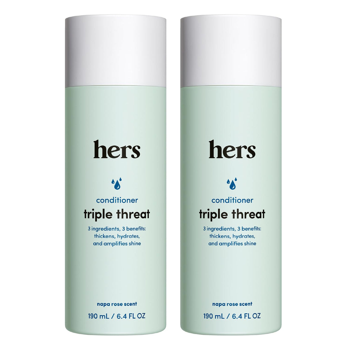 hims & hers front bottle shows Triple Threat Conditioner for nourishing hair