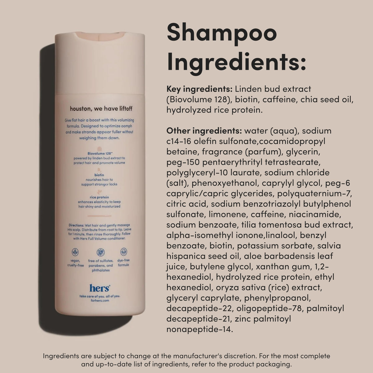 HIMS & HERS shampoo rinsing in shower demonstrating gentle cleansing