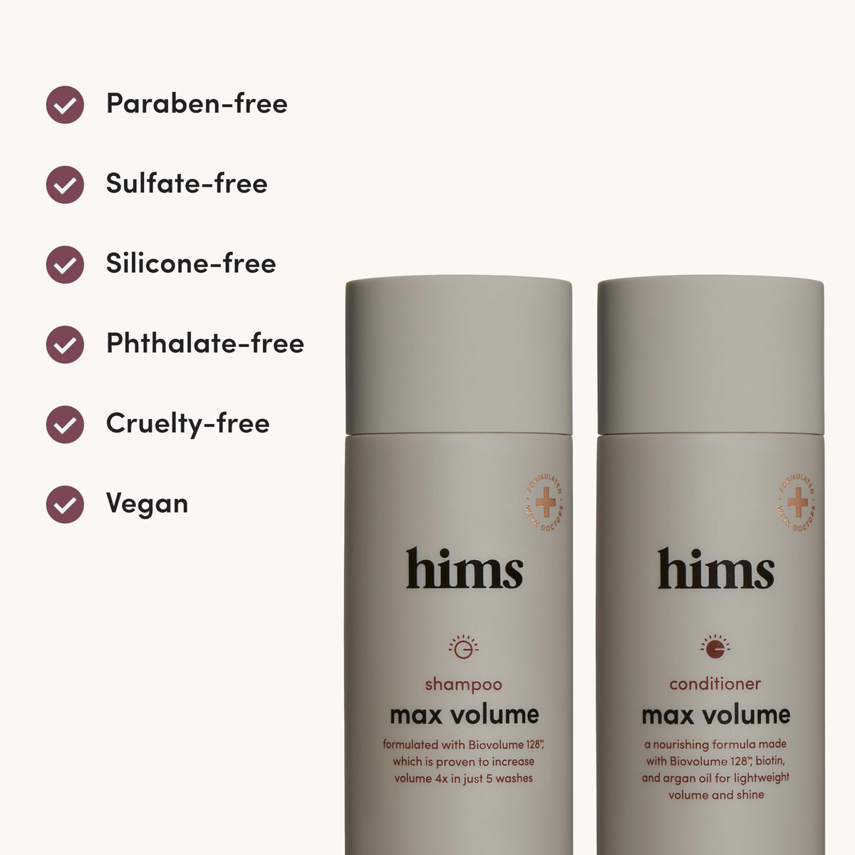 hims shampoo in hand lathering to show root-lift cleansing benefit