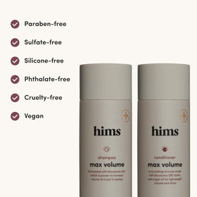 hims shampoo in hand lathering to show root-lift cleansing benefit