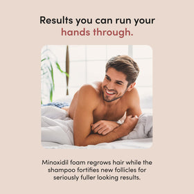 hims shampoo texture lather close-up showing gentle cleansing benefit