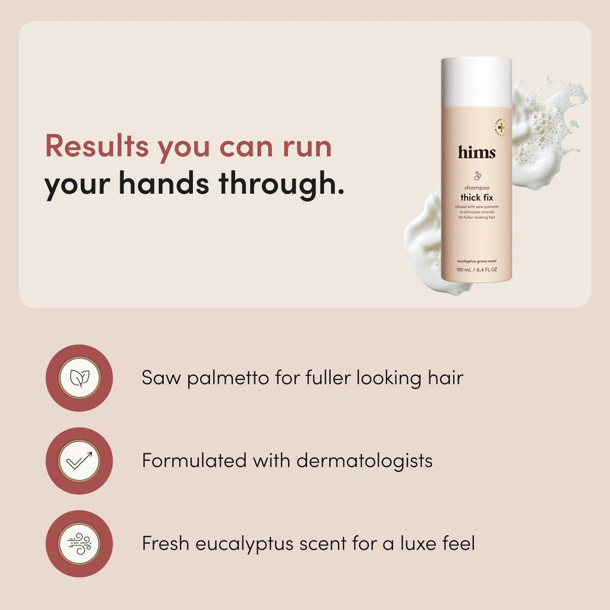 hims back label with ingredient list highlights clean, sulfate-free formulation benefit