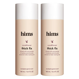 HIMS & HERS front packaging showing bottle and label, benefits of fuller hair