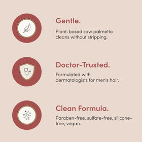 hims shampoo in shower being applied demonstrates easy daily use benefit