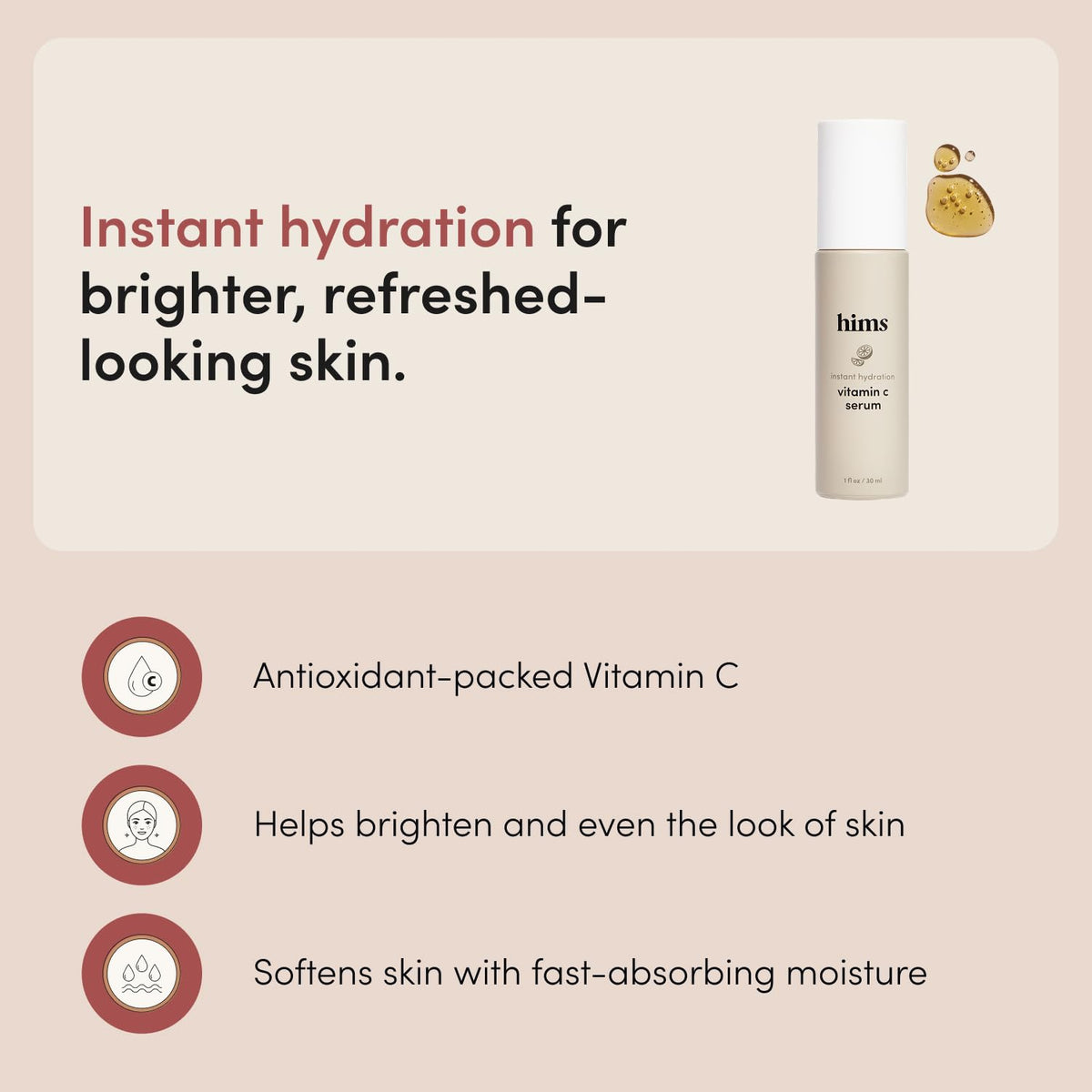 hims dropper dispensing vitamin C serum for precise application