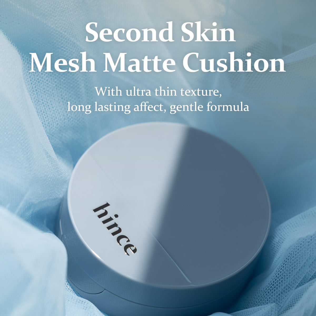 HINCE open compact with puff showcasing convenient application