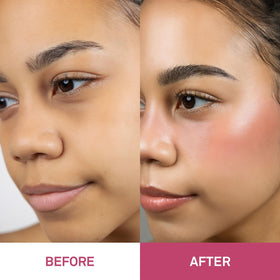 HINCE model using balm on eyes and cheeks for multi-use benefit
