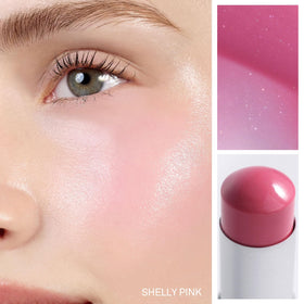 HINCE close-up texture swipe of cream balm revealing blendable, luminous finish for skin