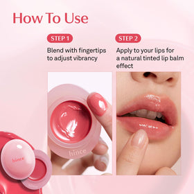 HINCE Raw Glow Dewy Ball cheek swirl demo showing multiuse tint for natural flushed glow